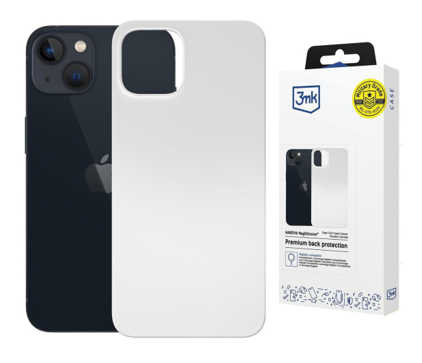 3mk Hardy MagSilicone Silver-White do iPhone 15 - 1344432 - zdjęcie